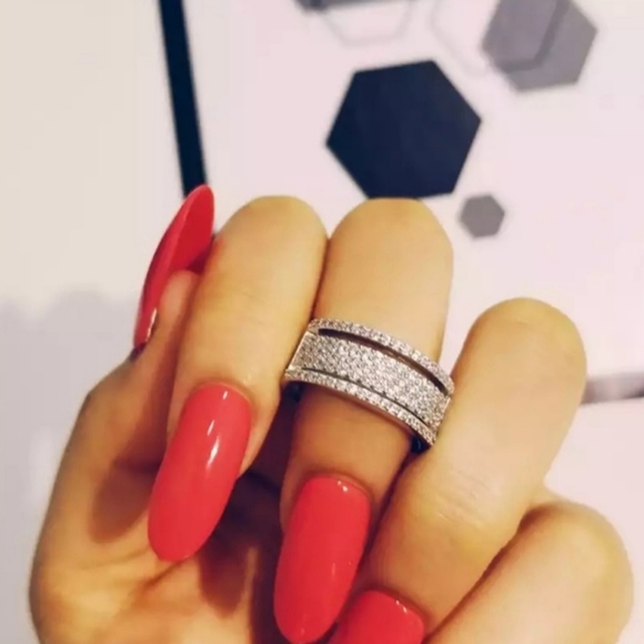 Eternity Triple Row Engagement Band - Picture 4 of 16